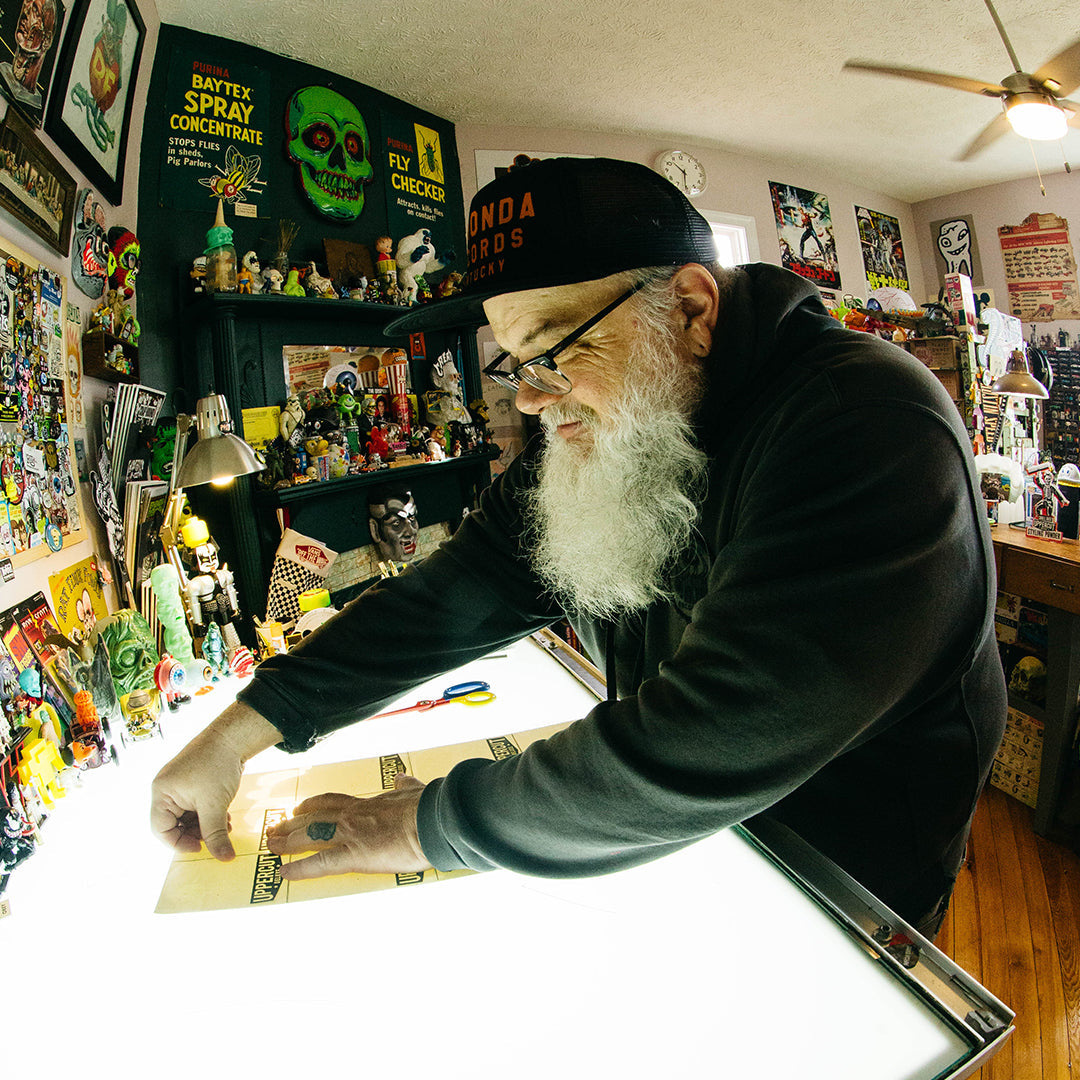 Jim Madison preparing some art